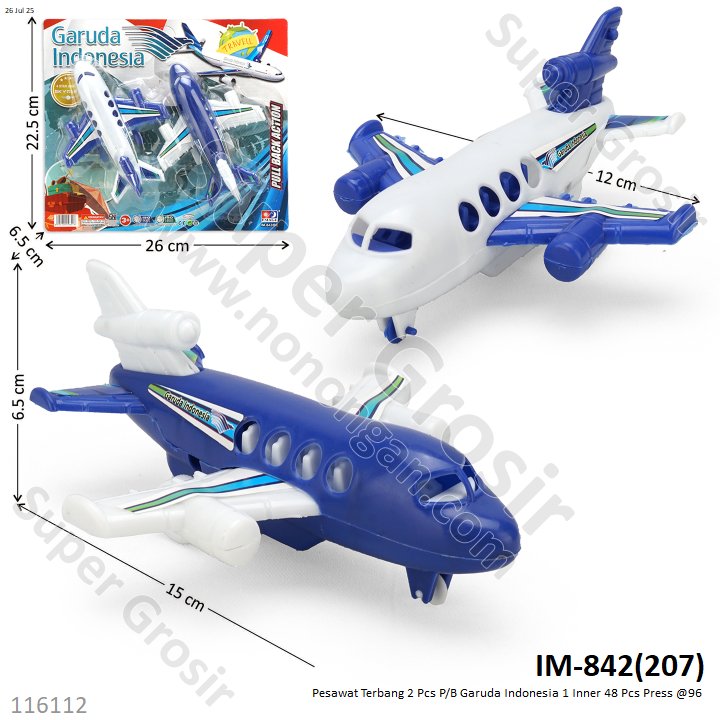 Pesawat Terbang 2 Pcs P/B Garuda Indonesia 1 Inner 48 Pcs Press @96