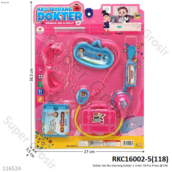 Dokter Set Aku Seorang Dokter 1 Inner 78 Pcs Press @156
