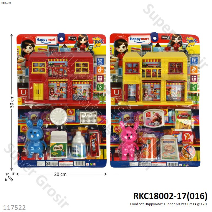 Food Set Happymart 1 Inner 60 Pcs Press @120