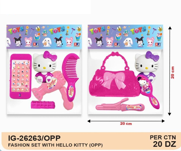 Mainan Salon Set + Hello Kitty Toys 1 Inner 120 Pcs Ktg Opp @240