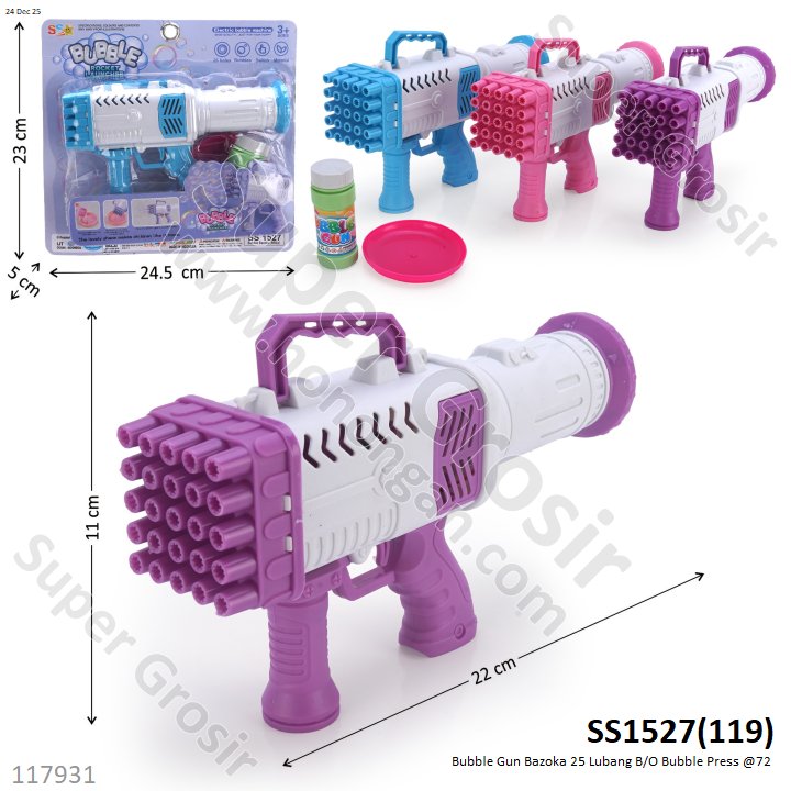 Bubble Gun Bazoka 25 Lubang B/O Bubble Press @72