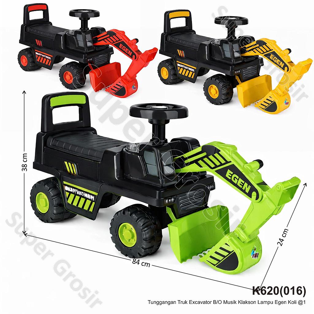 Tunggangan Truk Excavator B/O Musik Klakson Lampu Egen Koli @1