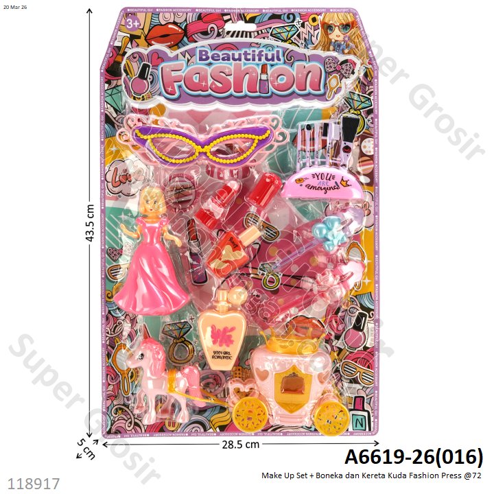 Make Up Set + Boneka dan Kereta Kuda Fashion Press @72
