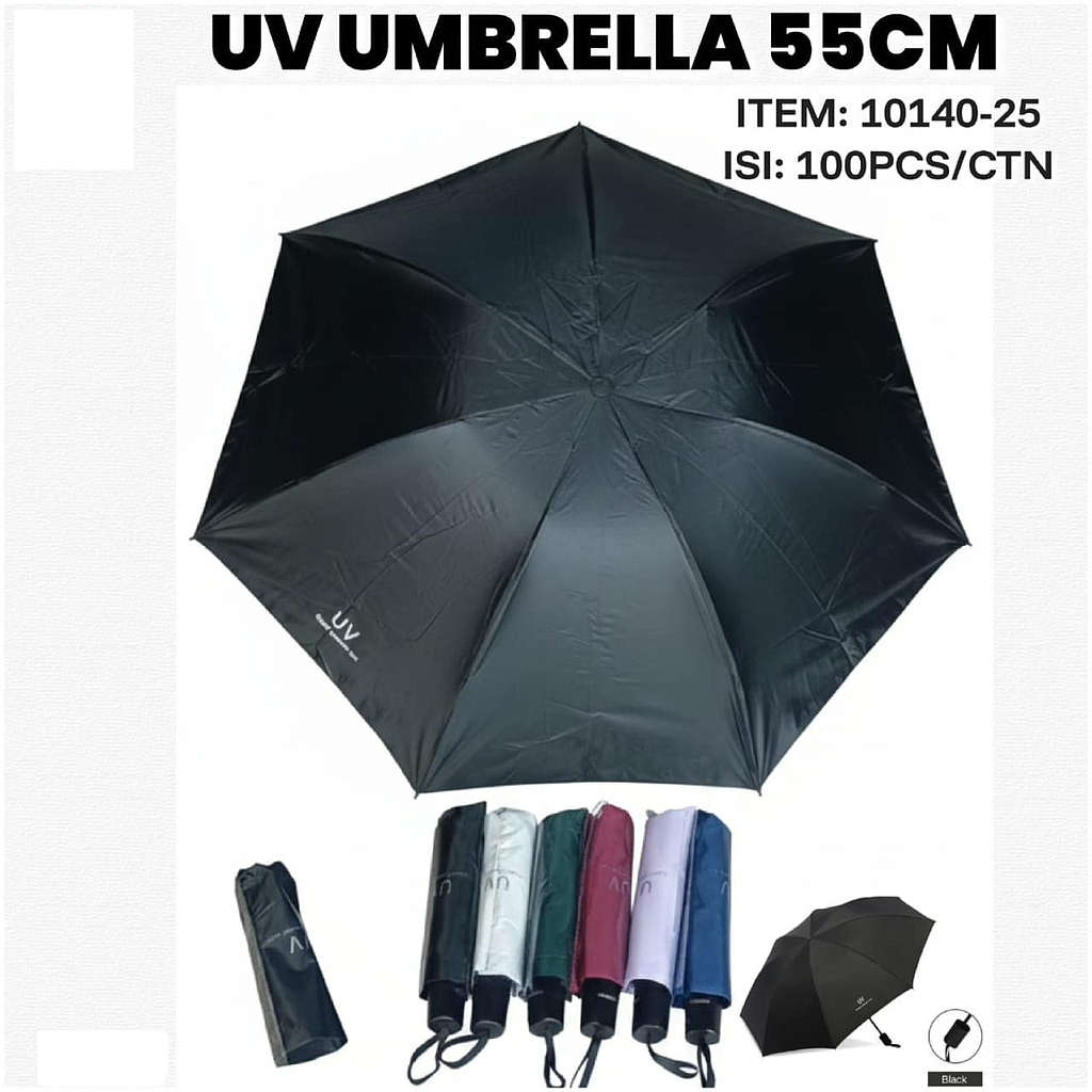 Payung Lipat 55 cm UV 1 Ikat 10 Pcs Ktg Opp @100