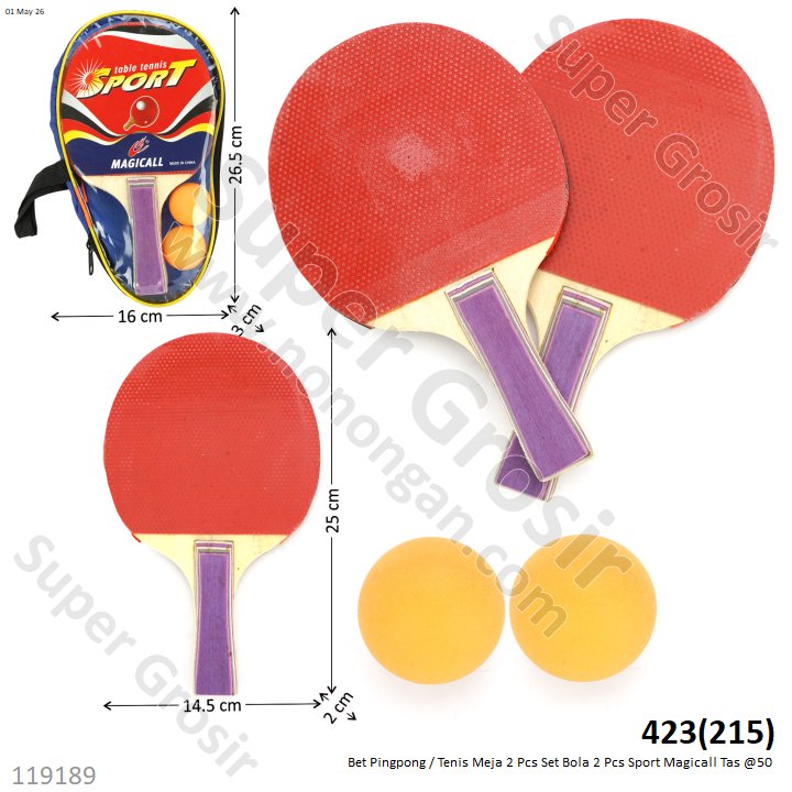Bet Pingpong / Tenis Meja 2 Pcs Set Bola 2 Pcs Sport Magicall Tas @50