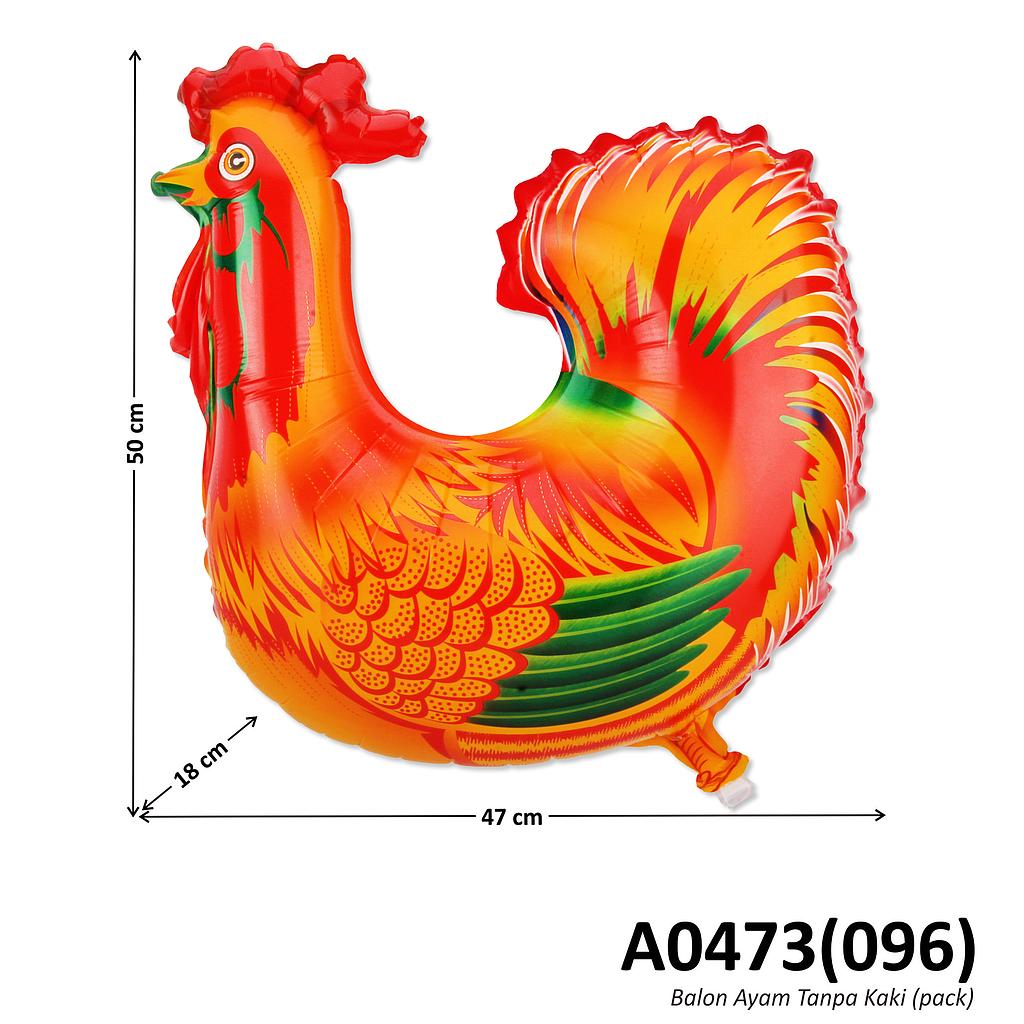 (Obral) Balon Gas Ayam Tanpa Kaki 50 Pcs Pack Plastik @60
