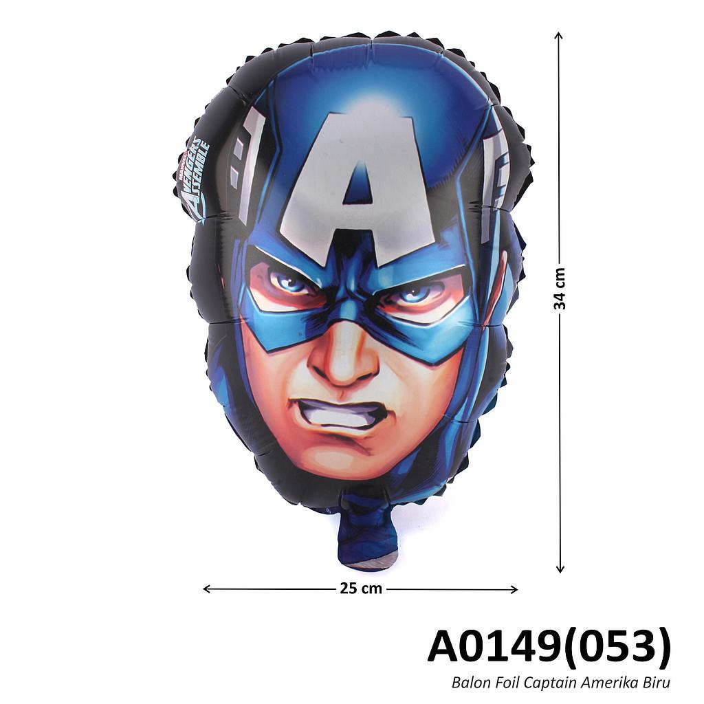 (Obral) Balon Gas Captain America 50 Pcs Pack Plastik @60