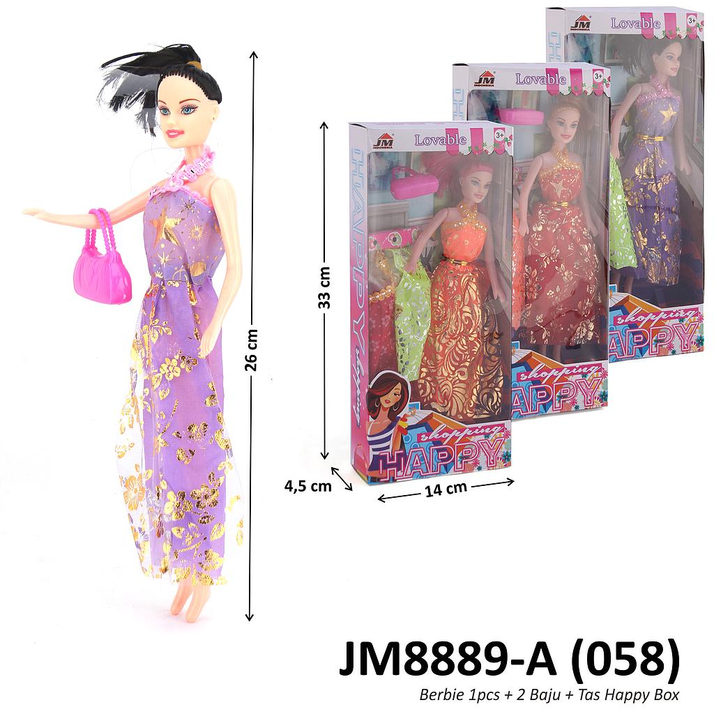 Boneka Barbie Set Baju 2 Pcs + Tas Happy Shopping Box Window @150