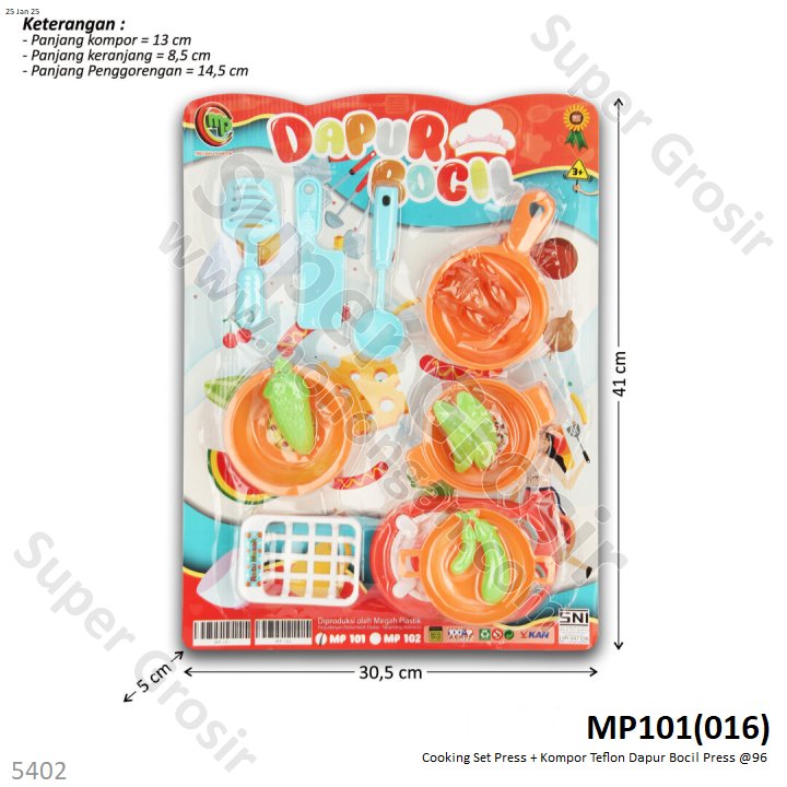Cooking Set Kompor Teflon Dapur Bocil Press @96
