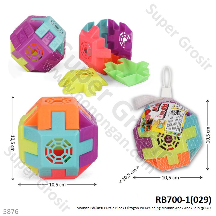 Puzzle Block Oktagon Isi Kerincing Jala @240