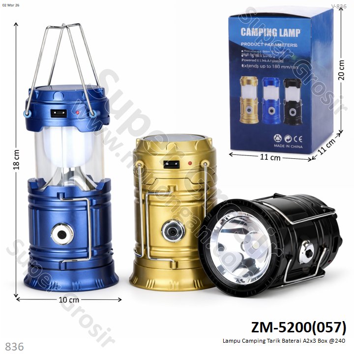 Lampu Camping Tarik Baterai A2x3 Box @240