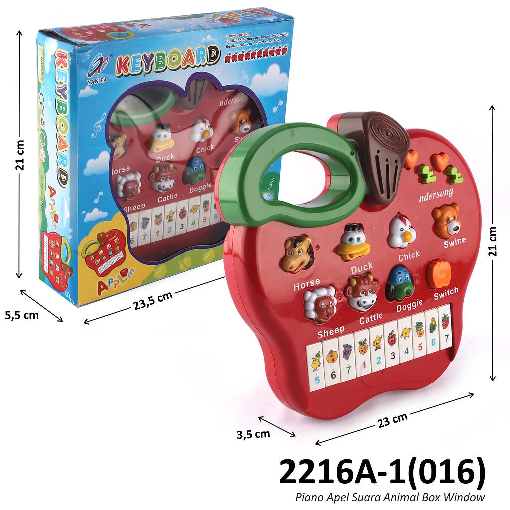 Piano Apel B/O Musik Suara Hewan Keyboard Box Window @72