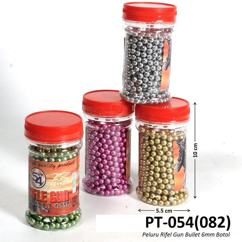 Peluru Plastik 6 mm Air Soft Bullet 4 Warna Botol @192