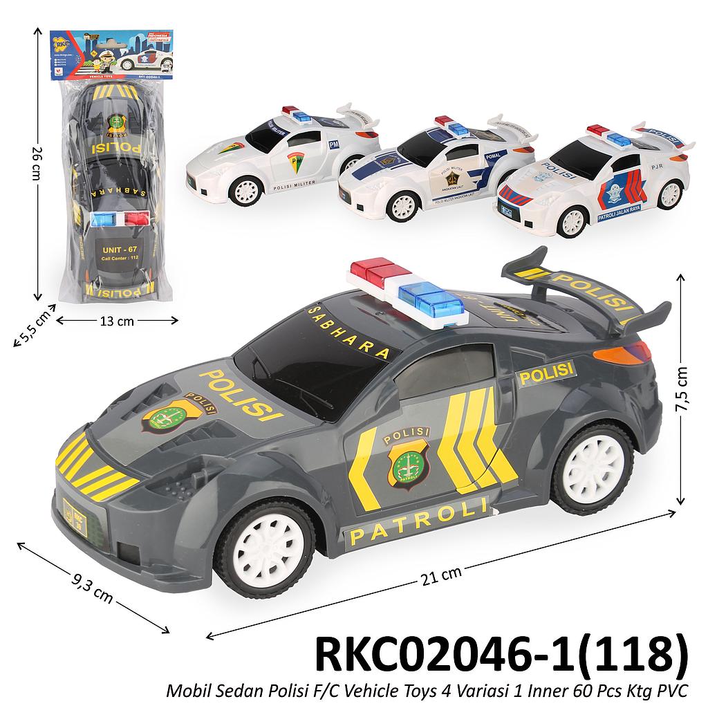 Mobil Sedan Polisi F/C Vehicle Toys 1 Inner 60 Pcs Ktg PVC @120
