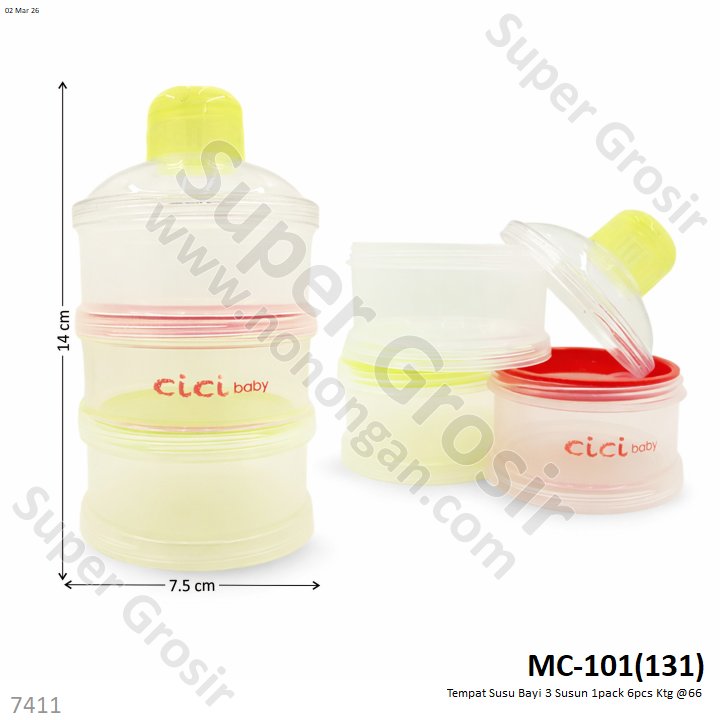 Tempat Susu Bayi 3 Susun 1pack 6pcs Ktg @66