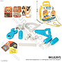 Mainan Tool Set Alat Tukang Set Little Engineer 1 Inner 72 Pcs Tas @144