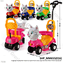 Tunggangan Dorong Mobil Kepala Kucing B/O Musik Lampu Lagu Anak Meow Meow 4 Warna Ktg Opp @4